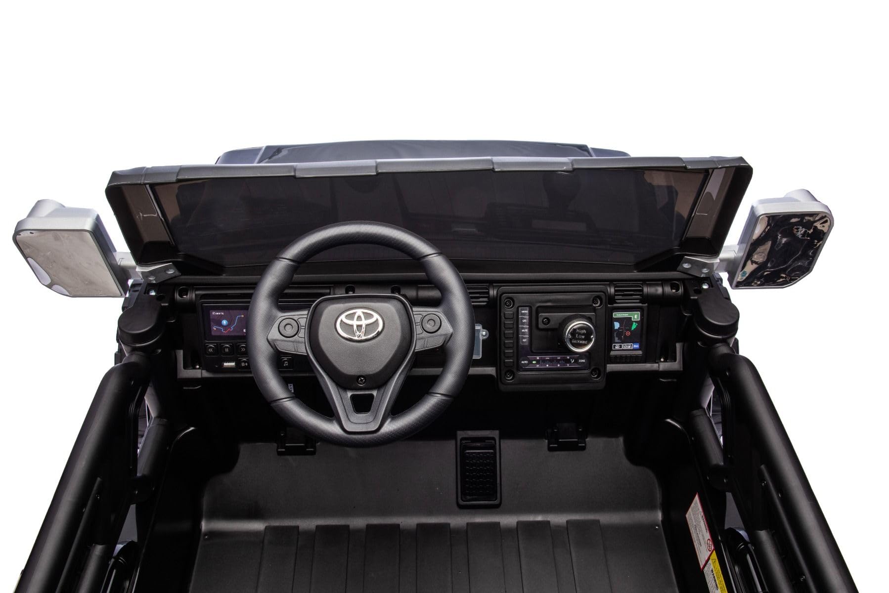 RIRICAR 4x4 Voiture électrique Enfants 2 Places Toyota FJ Cruiser XXL, sous Licence, Noir, Batterie Lithium Portable, châssis surélevé, Deux sièges, Suspension arrière, télécommande 2,4 GHz