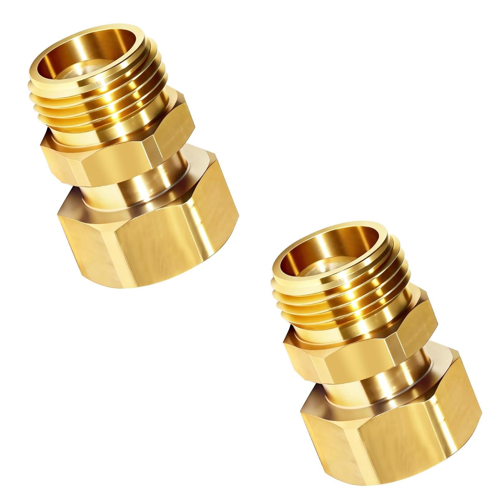 3 / 4Inch Brass Swivels Garden Hose Connector Light Weight 360 Degree Hose Adapter for Gardening Applications Enduring Brass Adapter for Outdoor