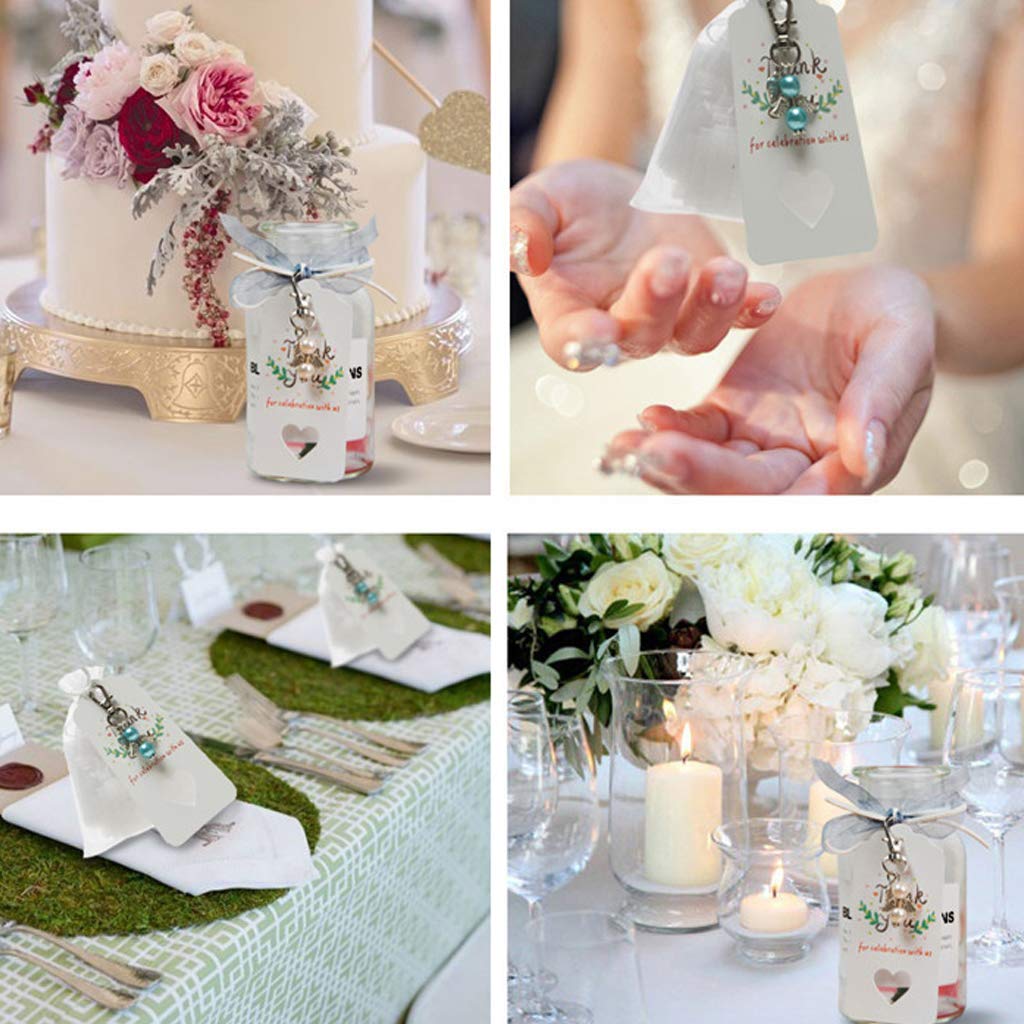 48-teiliges Geschenk-Set als Schlüsselanhänger, Dankeschön, Kraftanhänger, Süßigkeitentüten für Babyparty, Hochzeit, Party, Dekoration