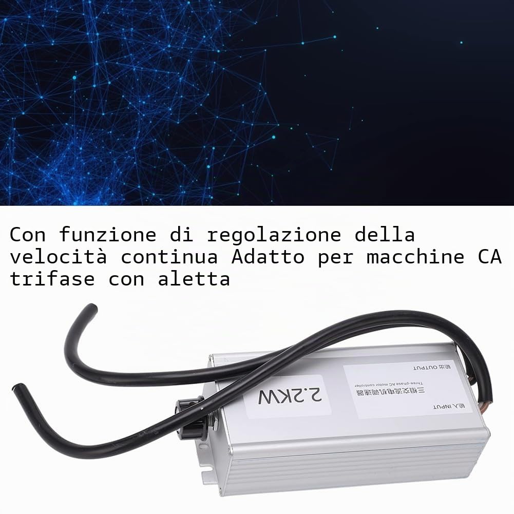 Regolatore di Velocità del Motore, 2,2 KW, Trifase, In Lega di Alluminio, 380 V, Regolatore di Velocità Elettronico Variabile per Ventilatore Assiale di Purificazione