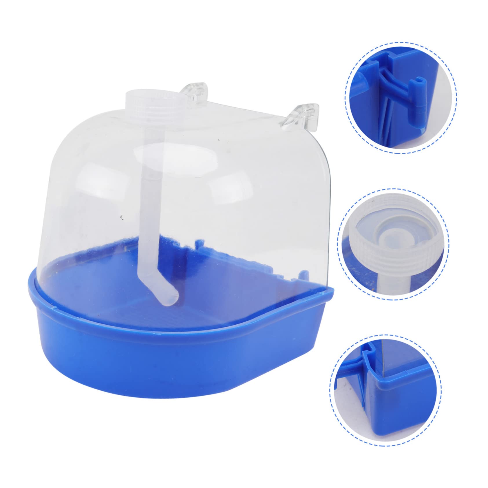 Angoily 2sets Culla per Uccelli con Vasca da Bagno Sospesa Box per Bagni per Piccoli Uccelli Accessori Pratici per Pappagalli e Canarini Materiale Facile da Installare