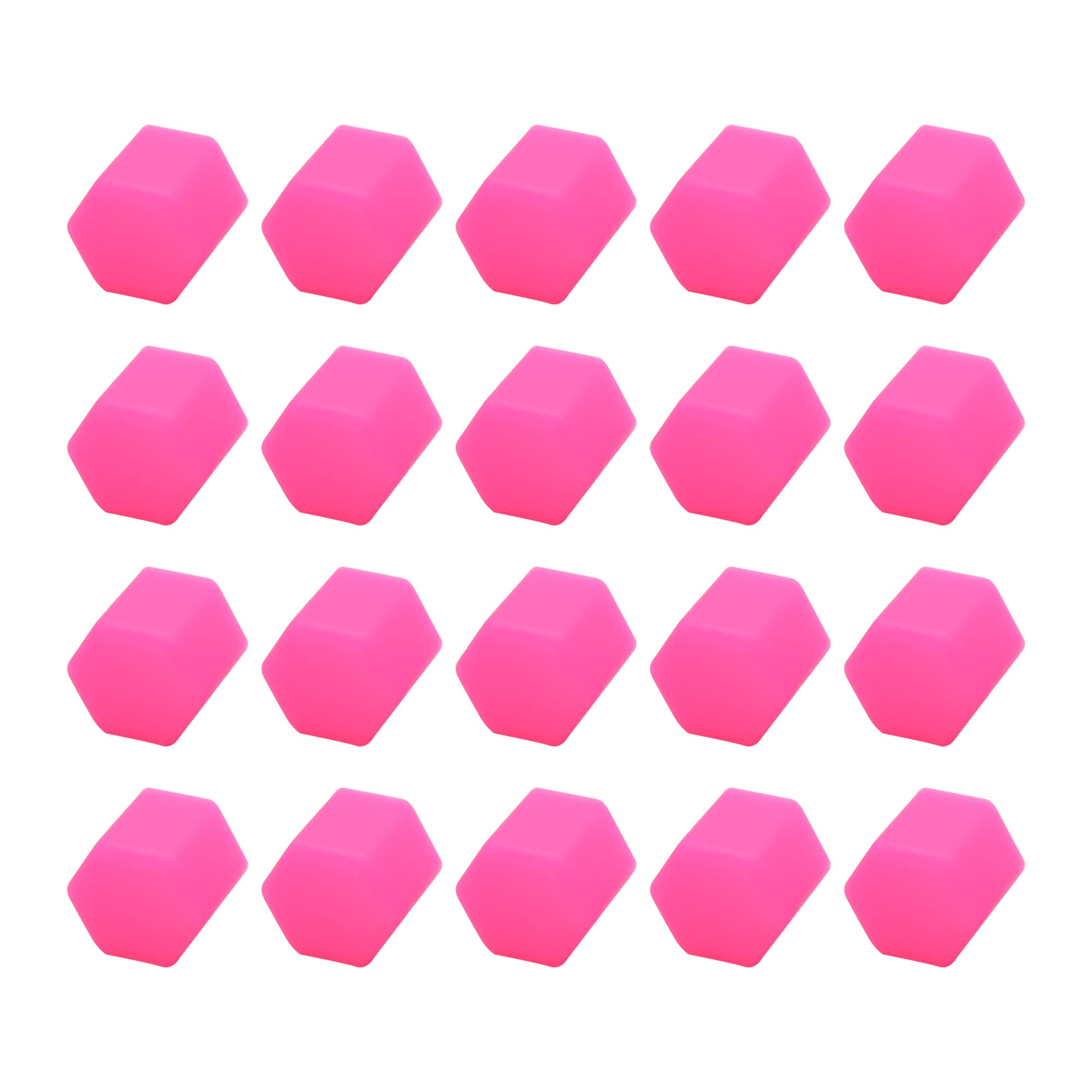 Sourcingmap® 20PCS 17 mm rosa luminoso auto mozzo ruota Lug dado bullone vite copertura tappo protettivo