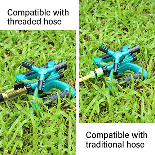 Sprinklers For Yard, Lawn Sprinklers For Yard Automatic Rotating Water Sprinkler 360 Degrees Rotating Adjustable For Large Area Coverage Plant Irrigation And Kids Playing #TOP4