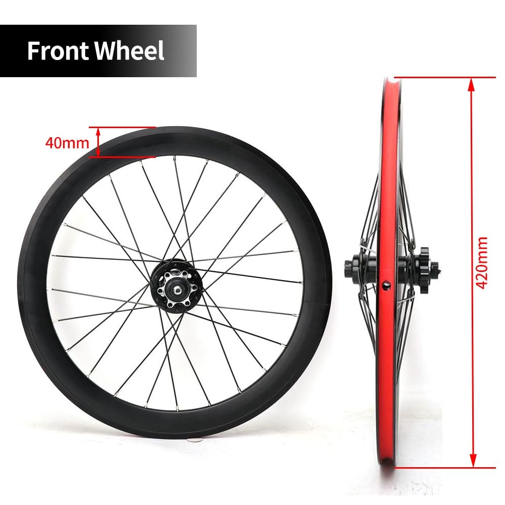 Amazon | 20インチ 406 折りたたみ自転車ホイール V/ディスクブレーキ