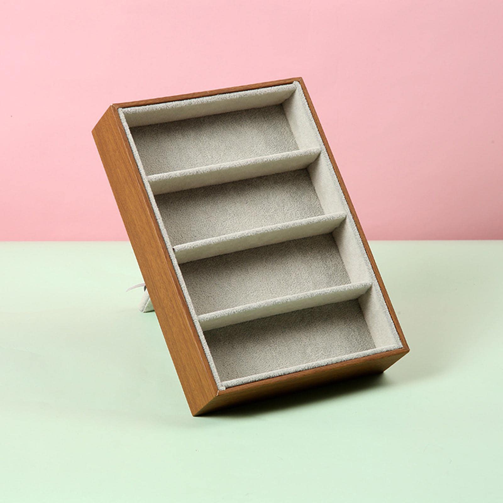 bnf Wooden Jewelry Watches Sunglass Show Tray Eyeglasses Eyewear Storage Case wood color Health & Beauty | Vision Care | Eyeglass Cases-picture-42