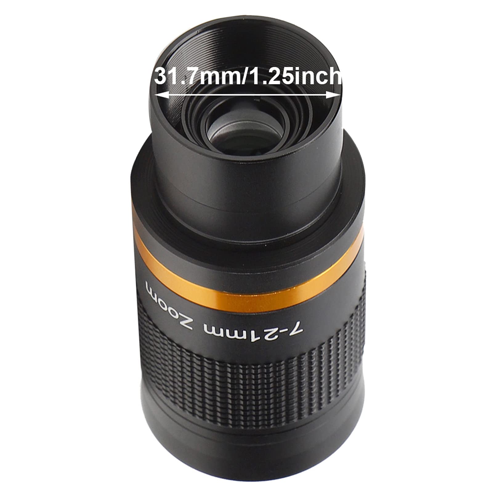 Oculares con Zoom para Telescopios de 1,25, Kit de Accesorios de Telescopio Versátil, Juego de Oculares de Telescopio con Zoom de 7 a 21 Mm 1,25 para Ver la Luna, los Planetas y