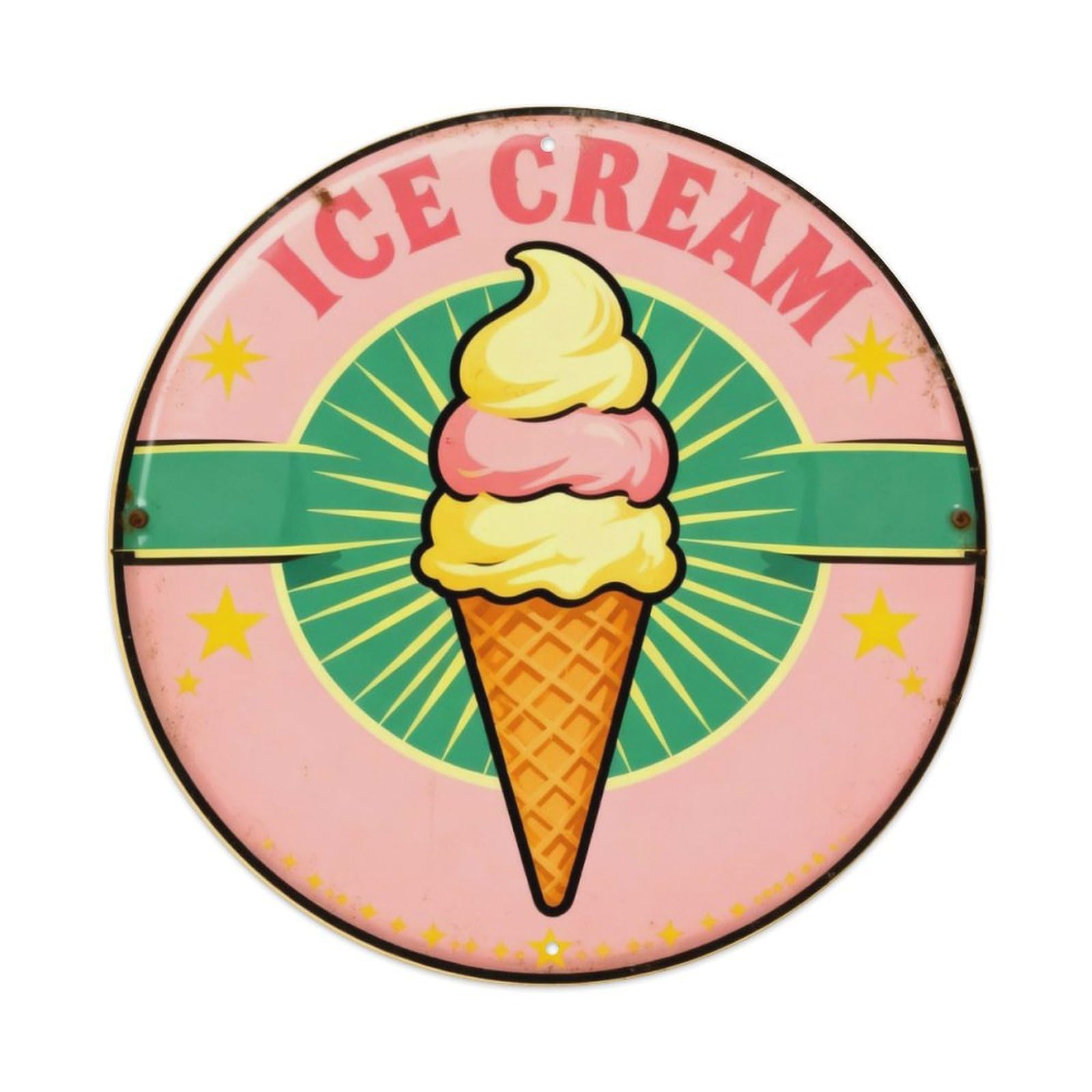 Ice Cream Summer Sign Metal Tin Sign Plaque