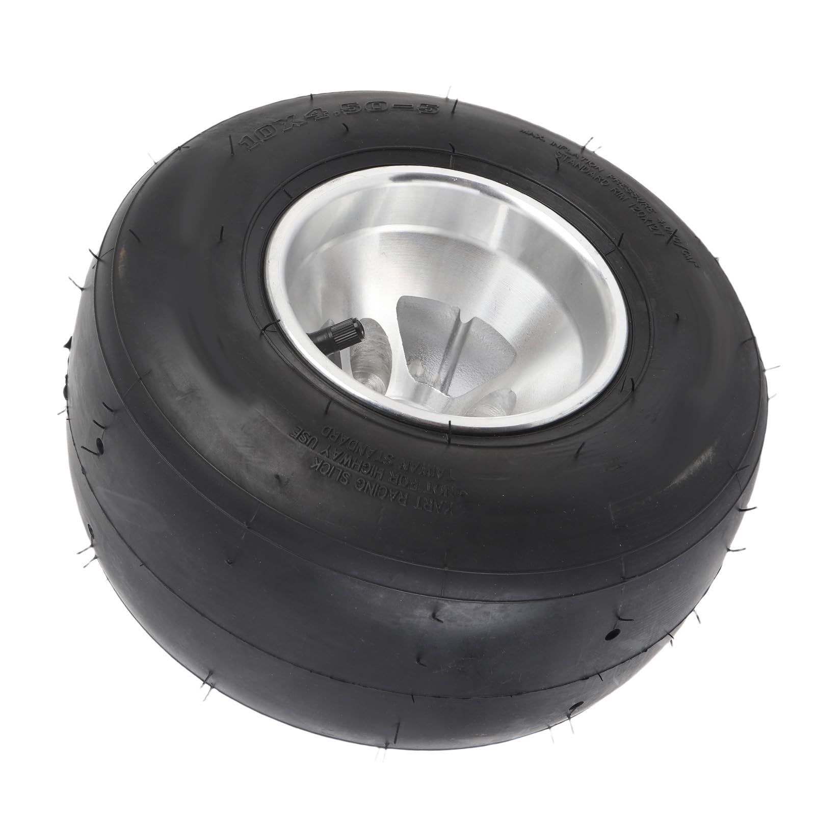 KIMISS Neumático 10x4.50-5 con llanta para ATV, UTV y kart, 4PR sin cámara, antideslizante y resistente a pinchazos, ideal para cortacésped y vehículos todo terreno