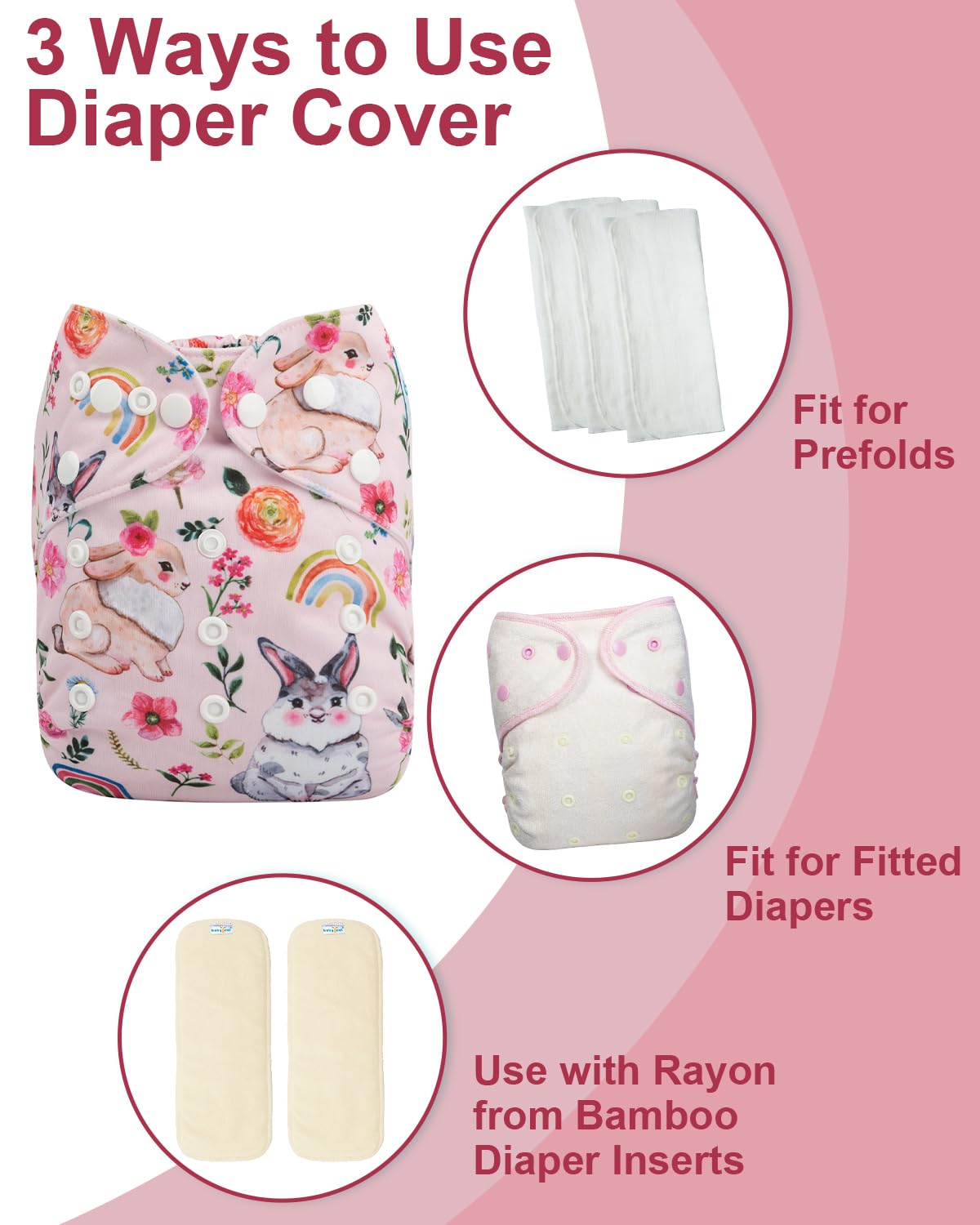 Amazon.co.jp: Babygoal 布おむつカバー 6パック ウェットバッグ付き