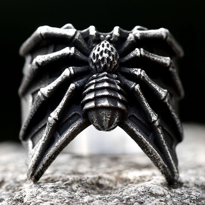Image of Genuine Stainless Steel Ring for Men Fashion Punk Rock 3D Animal Rings