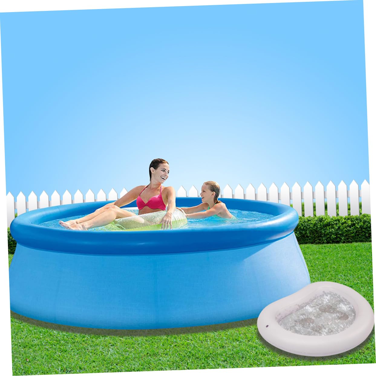 SHERCHPRY Inflatable Foot Bath Pool Entry Foot Bath Tray for Camping Beach Outdoor Activities Random Color