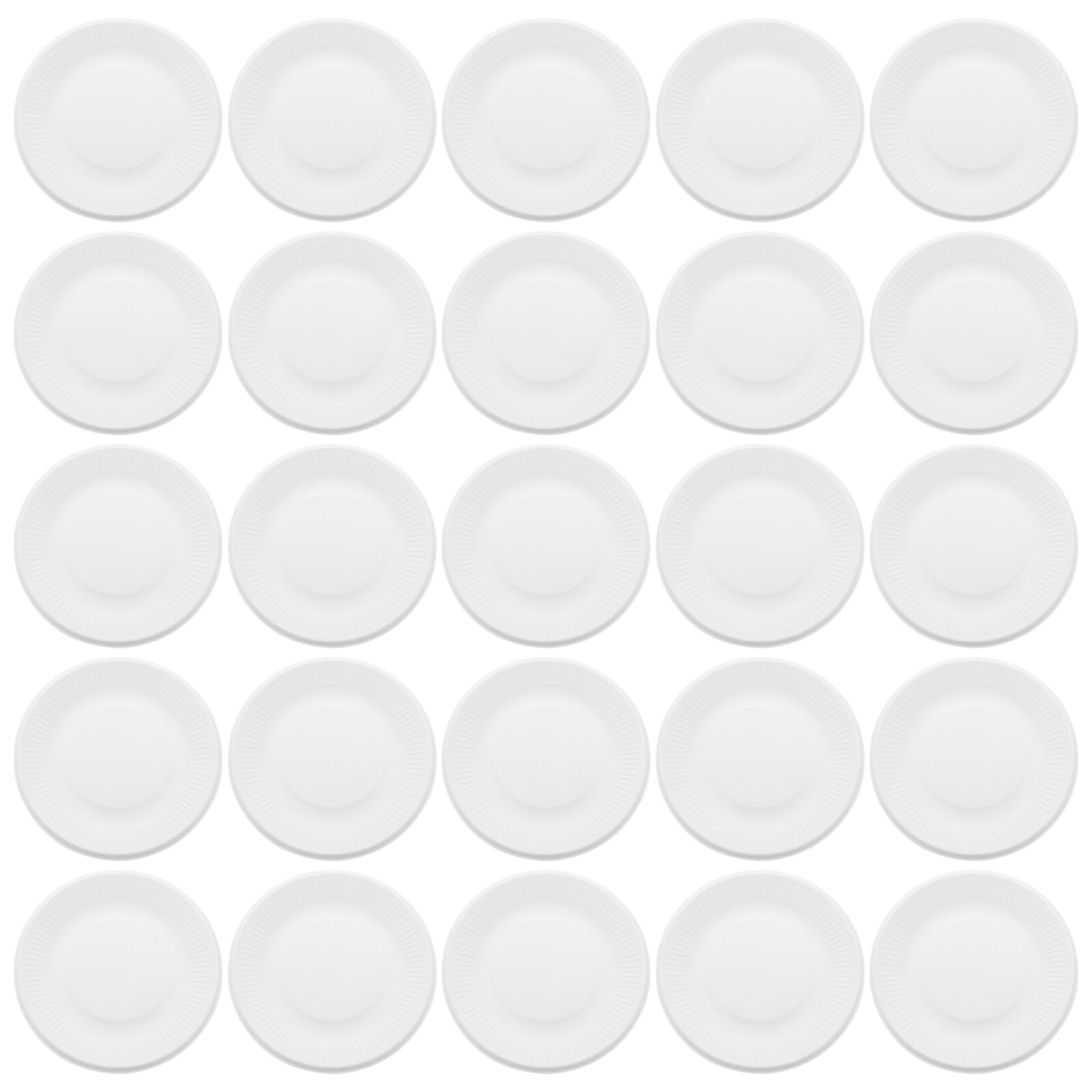 POPETPOP 200 pièces Lot de Assiettes Jetables Papier Blanches Petites Assiettes Épaisses pour Desserts Gâteaux Apéritifs Vaisselle Pratique pour Fêtes et Rassemblements