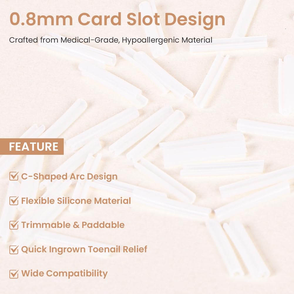Set di unghie Incarneato, 110 Pz Cerotti per Unghie + 50 Pz Strisce Raddrizzanti Per Unghie Incarnite Senza Dolore Con 1 Sollevatore Per Unghie