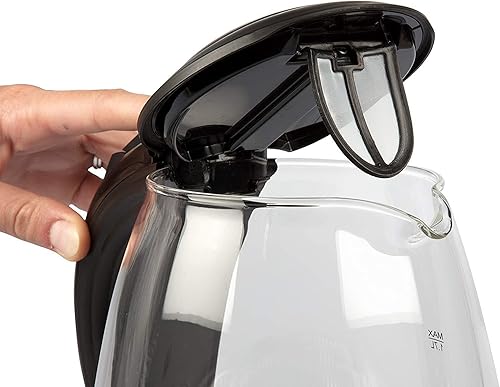 Miniatura 5 de Hervidor de agua eléctrico de acero inoxidable de 1.7 litros, calentamiento rápido con apagado automático y protección de ebullición, sin cable,