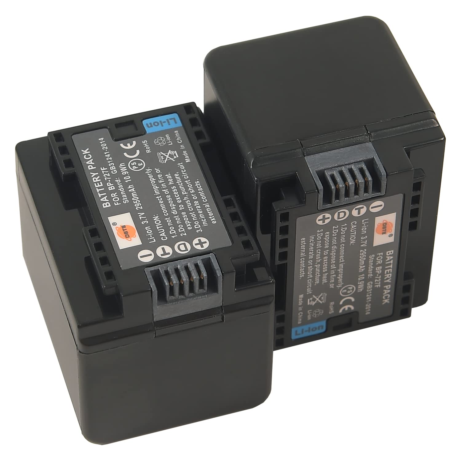 DSTE 2-Pieza Repuesto Batería y DC131E Viaje Cargador kit para Canon BP-727 BP-727F VIXIA HF M50 M52 M56 M60 M500 M506 R30 R32 R36 R40 R42 R50 R52 R56 R300 R306 R308 R400 R500 R506
