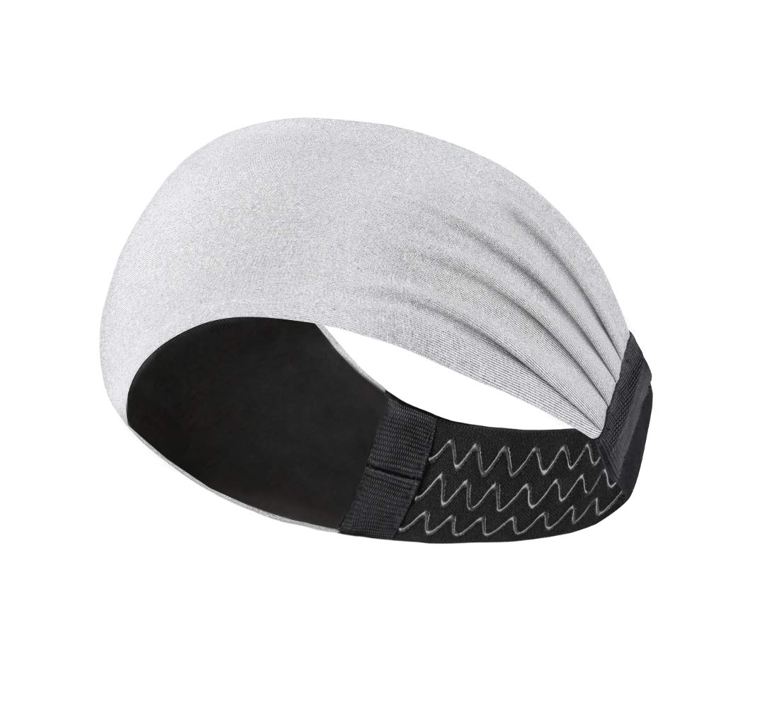 ReDesign Apparels Performance Headband for Men and Women – Running, Cycling, Yoga, Tennis, Badminton & Other Sports (Multiple Colors) (Light Grey) Nylon, Silicone, Spandex, Polyester Blend, Cotton ReDesign Apparels Performance Headband for Men and Women – Running, Cycling, Yoga, Tennis, Badminton & Other Sports (Multiple Colors) (Light Grey) Nylon, Silicone, Spandex, Polyester Blend, Cotton