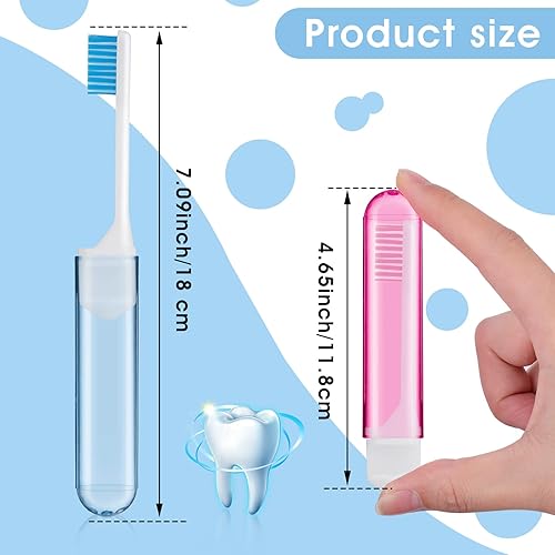 Miniatura 3 de Sibba Kit de soportes para cepillos de dientes de viaje, cerdas suaves, cepillos de dientes, tamaño pequeño, portátil, pequeño, plegable, paquete
