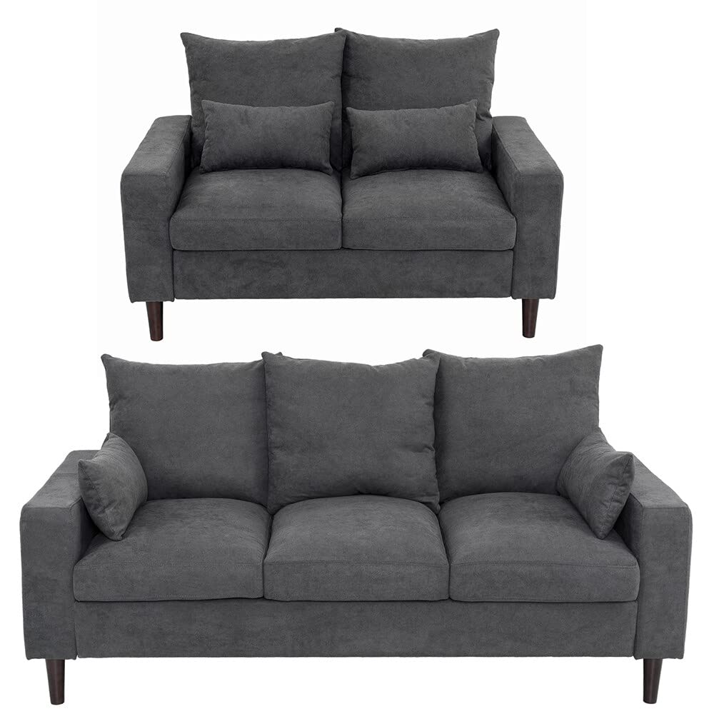 Amazon.com: Panana 2 Seater & 3 Seater Fabric Corner Sofa