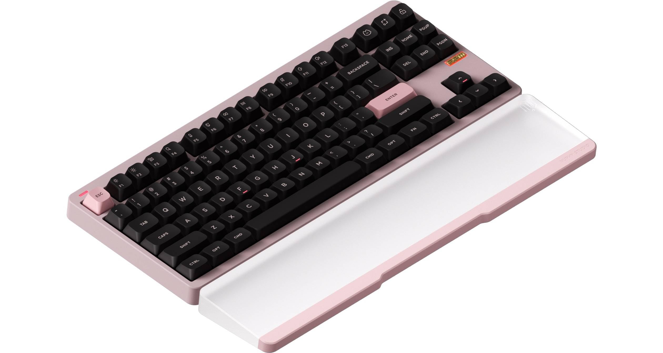 nuphy Twotone Wrist Rest - Poggiapolsi per tastiera meccanica Gem80, Inca Rose