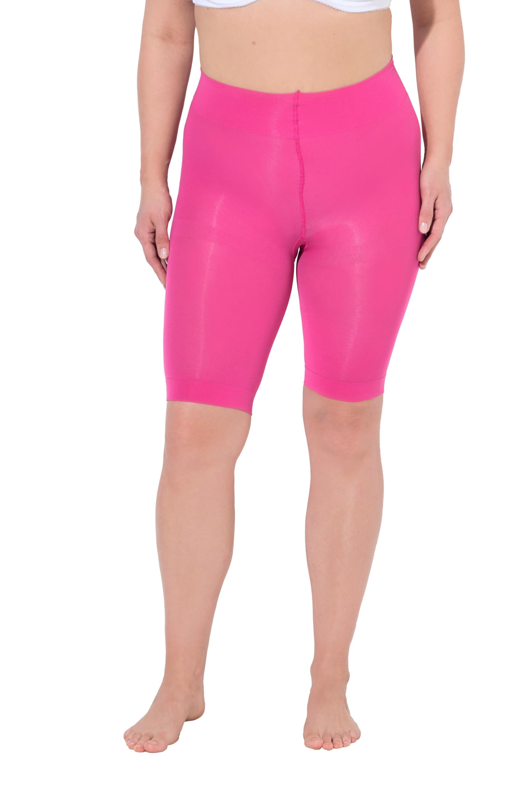 Ulla Popken Damen große Größen Übergrößen Plus Size Strumpf-Radler, 80 den, Oberschenkelschutz, knielang 799278