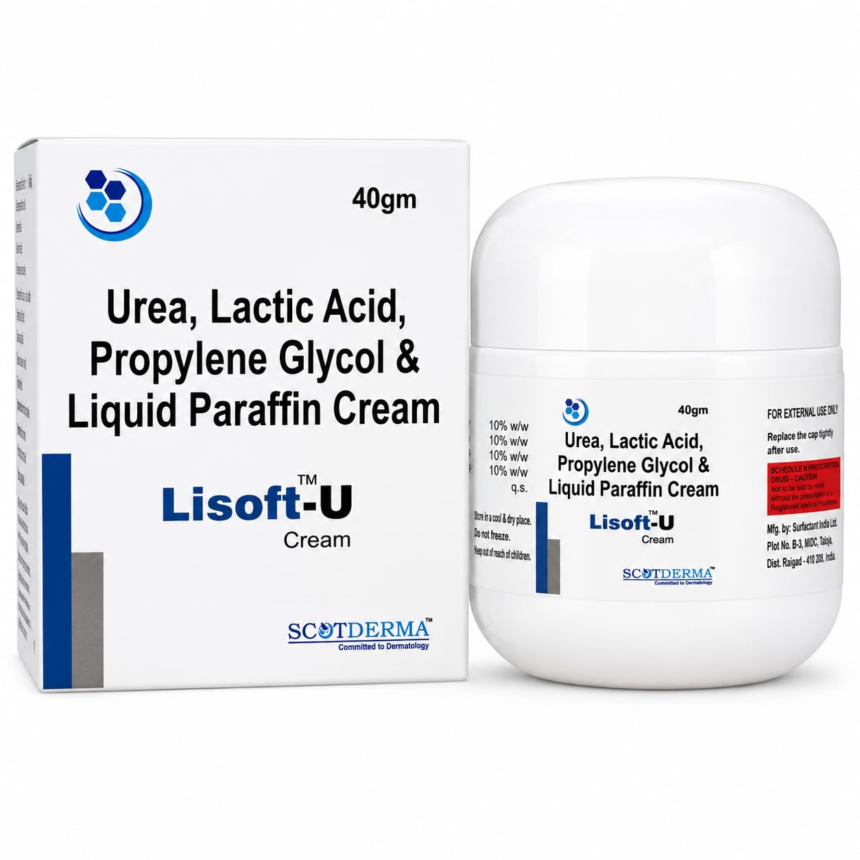 Lisoft-U Cream 40g | Urea, Lactic Acid, Propylene Glycol & Liquid Paraffin Cream | Deep Moisturizing Cream for Dry, Rough & Flaky Skin | Softens & Hydrates Skin | Daily Skin Care-image-31