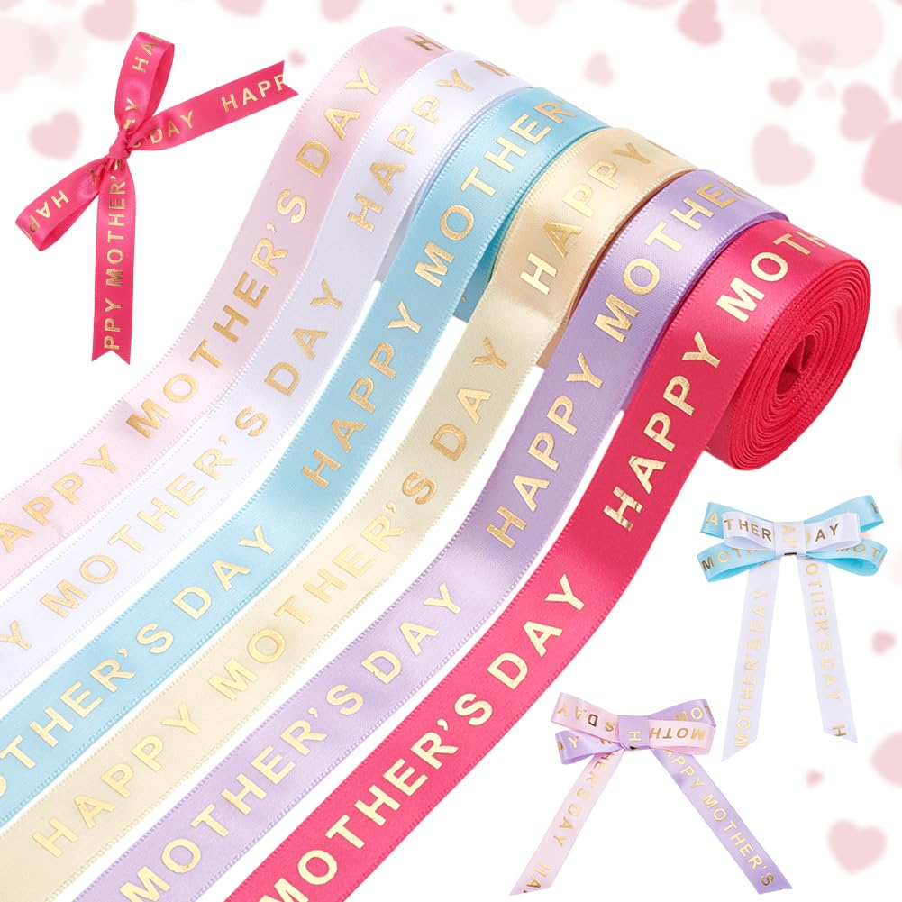 Ruban en polyester gros-grain 1,6 cm emballage cadeau fête des mères 27,7 m