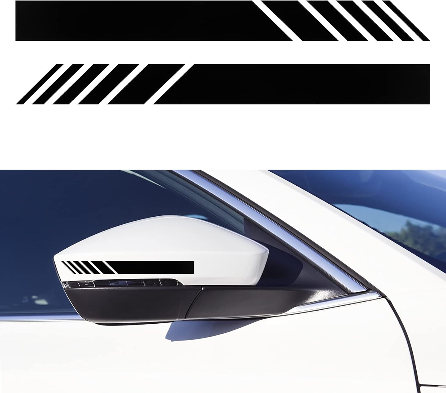 Giantree 4Pcs Car Rear View Mirror Stickers Decor, Vinyl Waterproof Reflective Auto Body