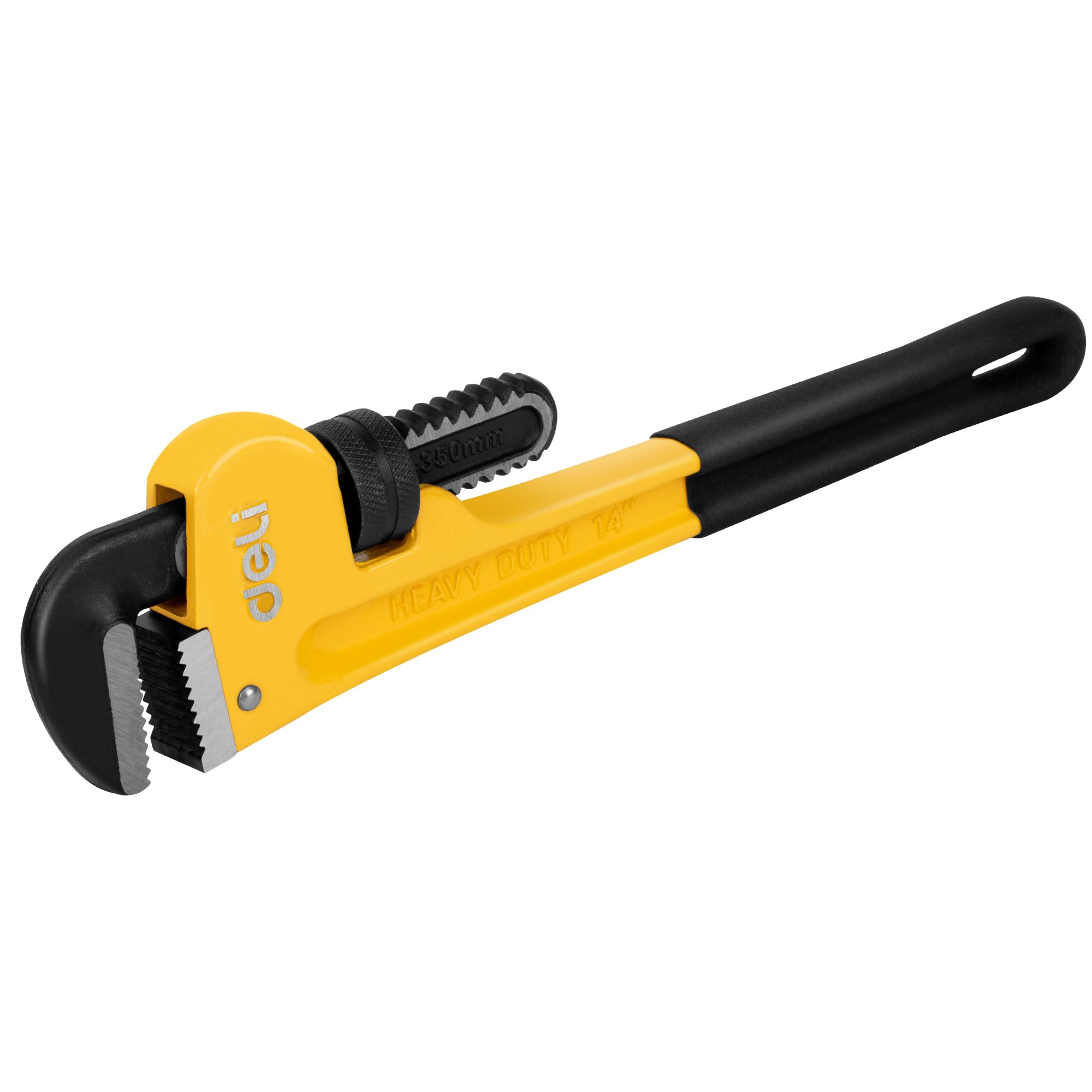 deli Pipe Wrench 14-inch, Heavy Duty Straight Adjustable Wrench, Professional Plumbing wrench tools, for Pipe, Home, Vehicle repair
