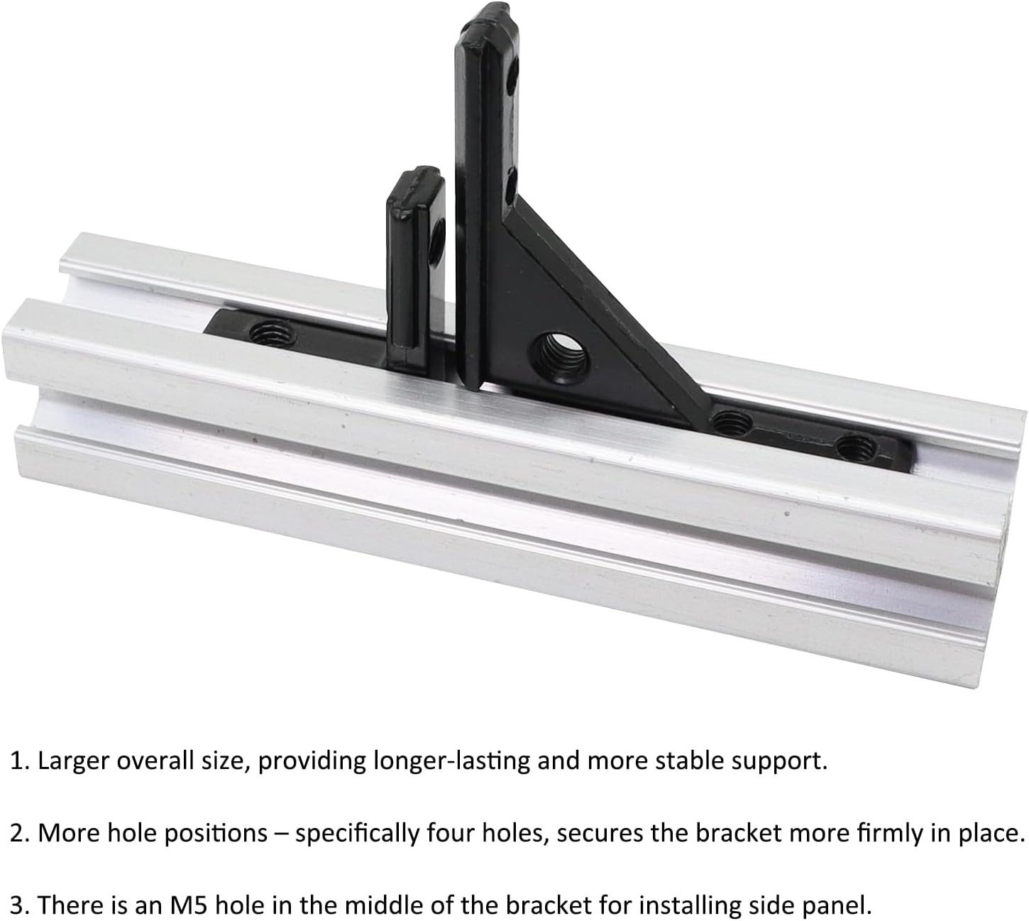 20Pcs 2020 Aluminum Extrusion Black Corner Bracket T Slot Inside L Shape Joint Angle Hardware Panel Mount Connector with Screws for 20 Series 20/20 2040 V Slot Extruded Aluminum Profile