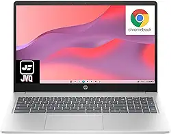 HP Chromebook HD 15,6 Polegadas, Intel N200, 8GB RAM, 128GB, Webcam, Wi-Fi, Bluetooth, USB-A e C, Chrome OS - Prata Natural
