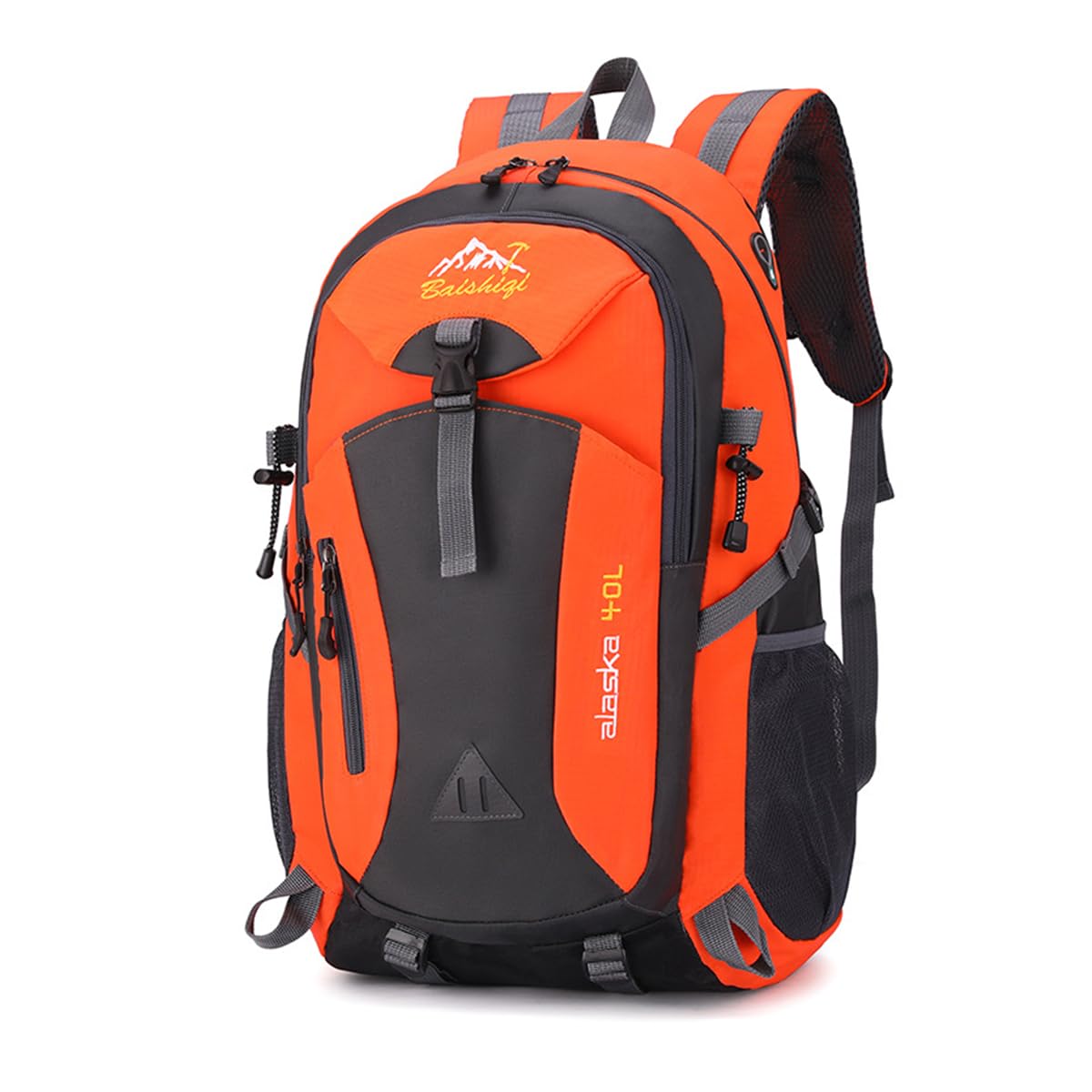 Nircho 40L Hiking Backpack Lightweight Breathable Trekking Rucksack for Men Women, Durable Water Resistant Travel Bag for Skiing Camping Climbing Cycling Trekking Mountaineer Outdoor Sports (Orange)