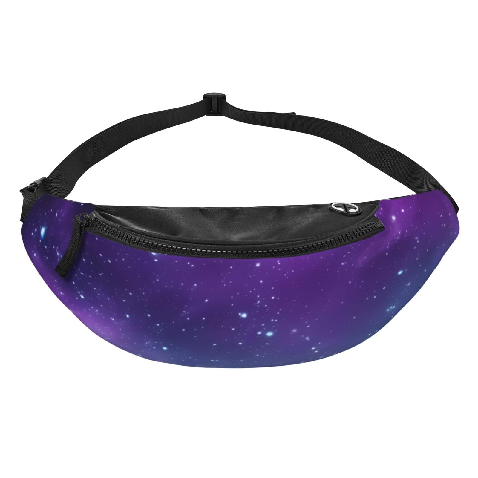 Purple Starry Sky Fanny Pack for Men Women Fashion Running Waist Packs Waterproof Crossbody Bags Everywhere Belt Bag with Adjustable Strap Sports Hip Pack for Travel Wallet