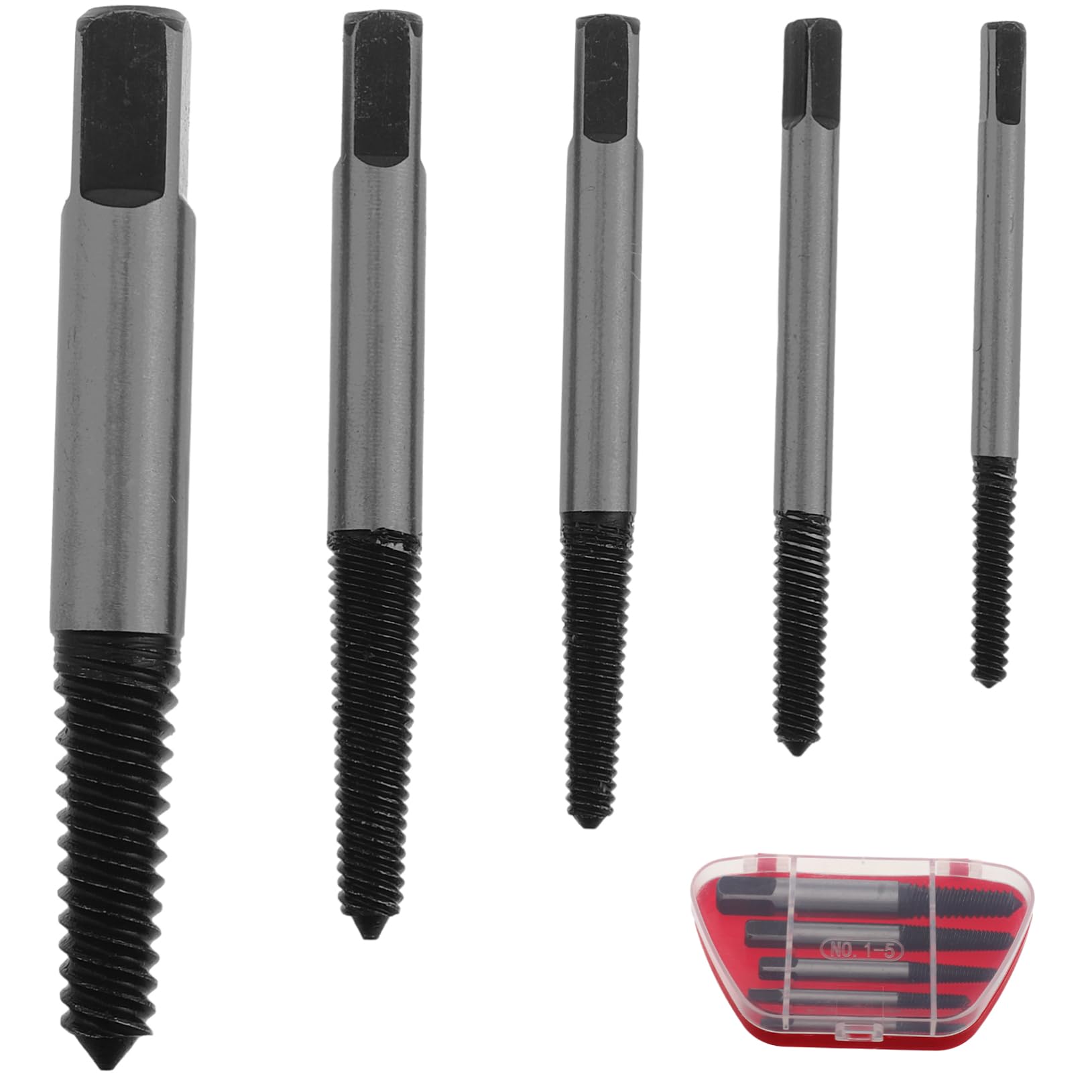 FOYTOKI 5pcs Metric Screw Extractor Set Heavy Duty Bolt Remover Tool for Broken Stripped and Damaged Screws Home Auto Repair