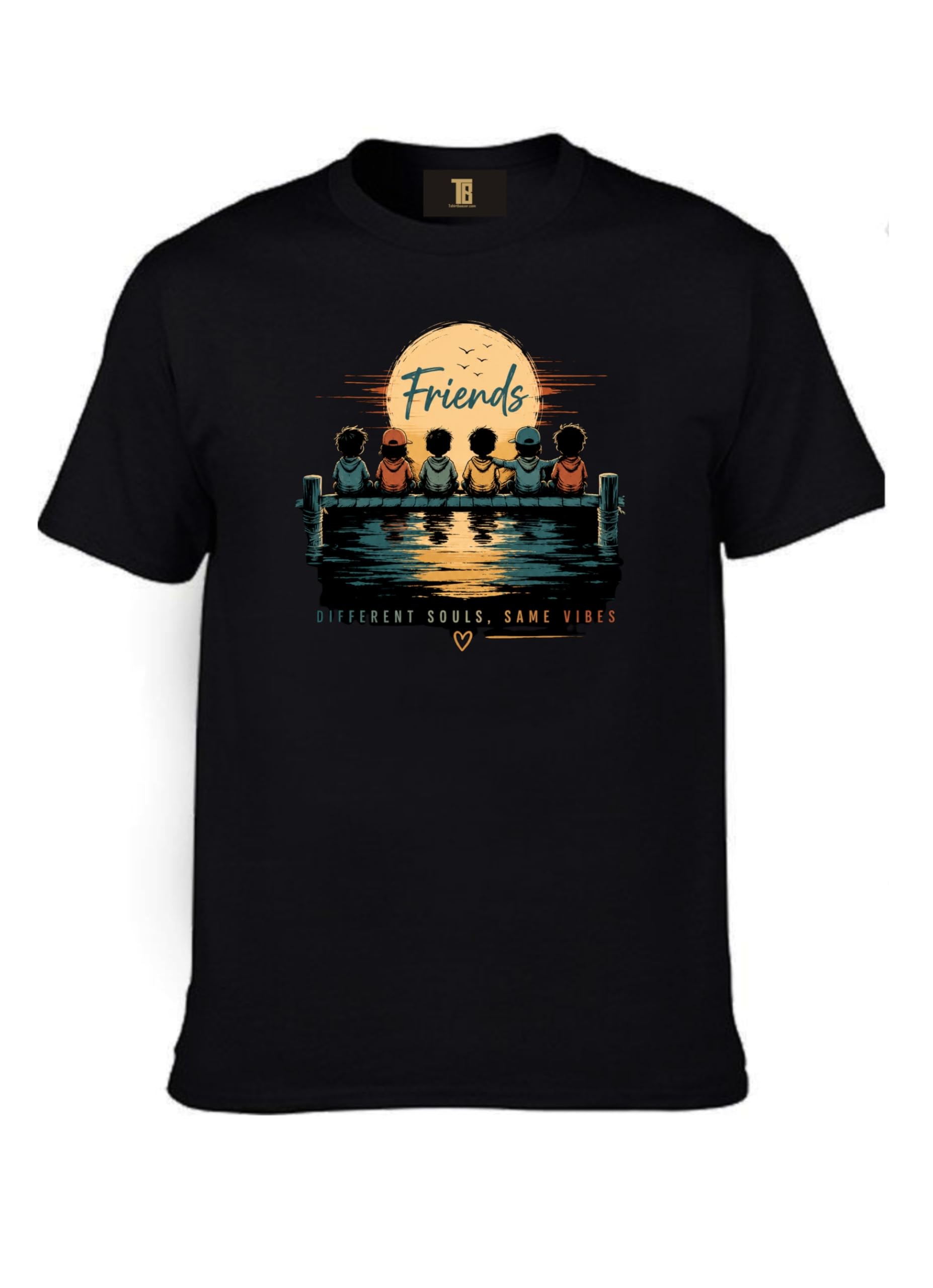 trendify Friends Different Souls Same Vibes Printed T-Shirt | Cotton | for Men & Women-picture-16