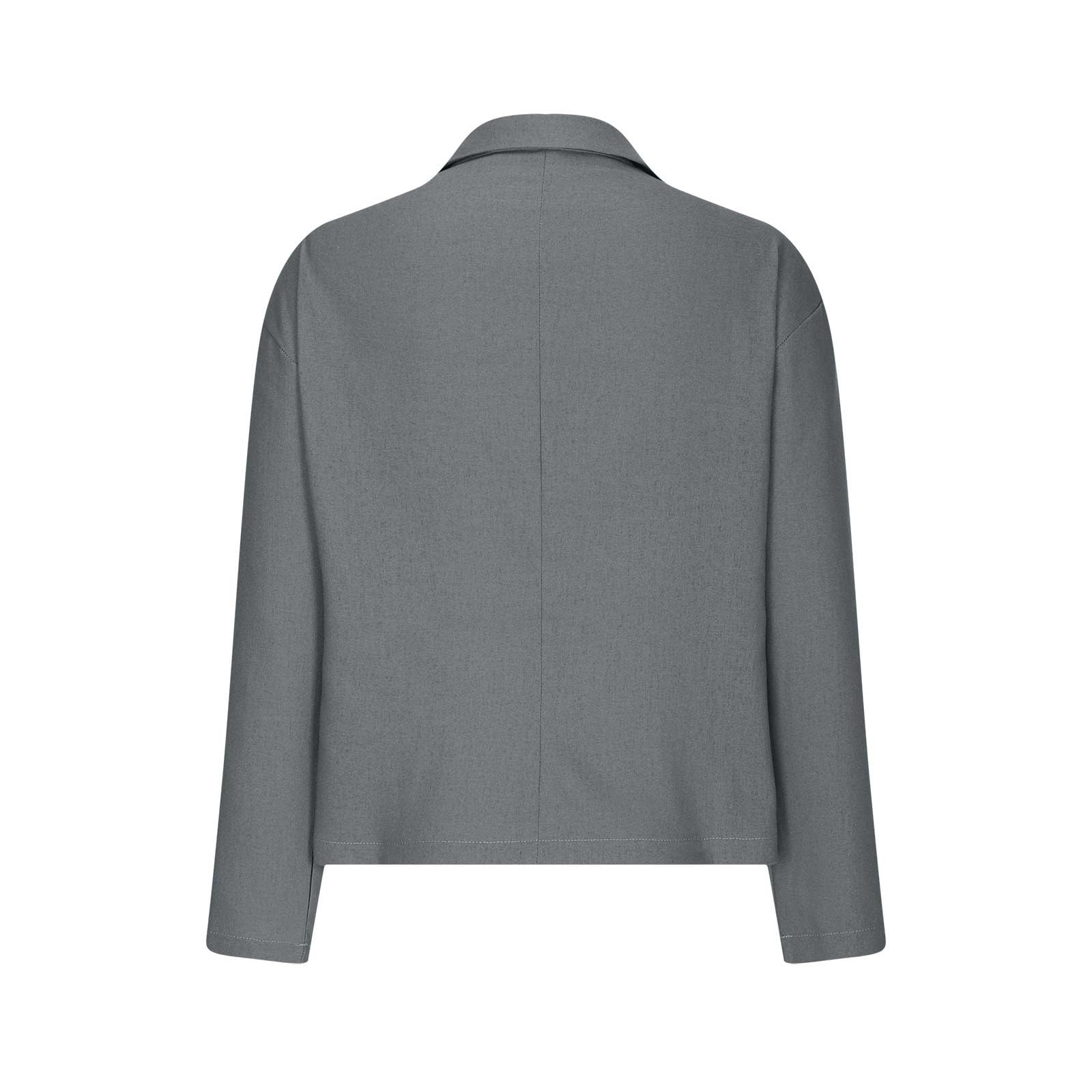 Blazer Damen Elegant Leichte Bürojacke Einreihig Anzug Strickjacke Blazer Revers Vorne Offen Anzug Mantel Business Strickjacke 3/4 Ärmel Leinen Bluse Sommer Leinenbluse Leinenhemd Anzugjacke