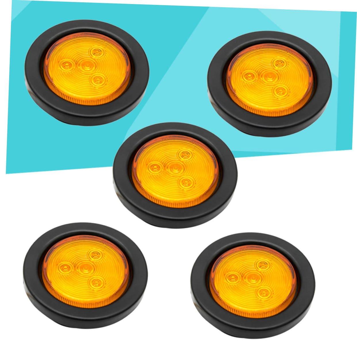 Alipis 5Pezzi Luce Laterale LED Gialli Per Camion e Alta Luminosità Facile Installazione Basso Consumo Durata Design