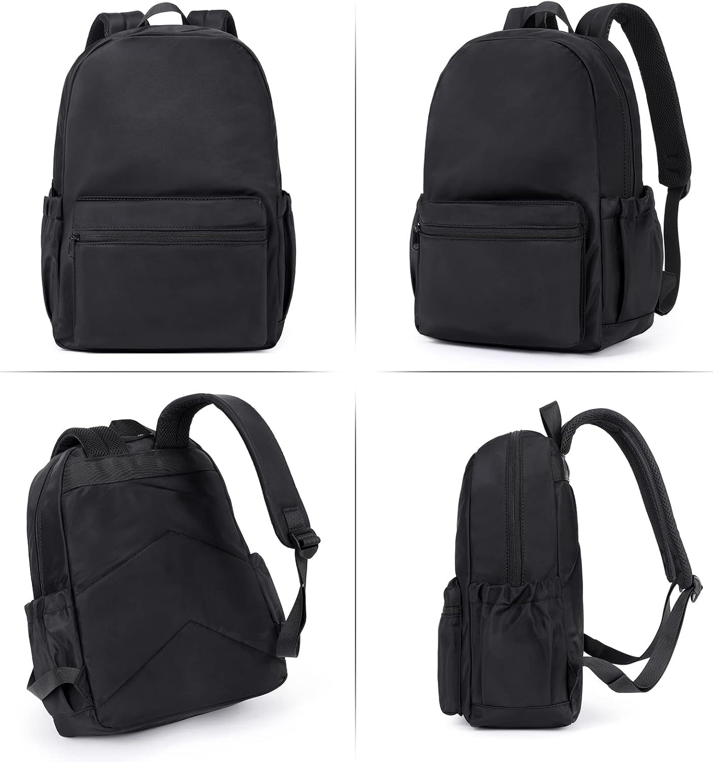 CLUCI Black Backpack for Women Men, Waterproof High School Bookbag, Lightweight Casual Travel Daypack, Classic Basic College Backpack, Middle School Bag for Teen Girls Boys Laptop Backpack - Image 7