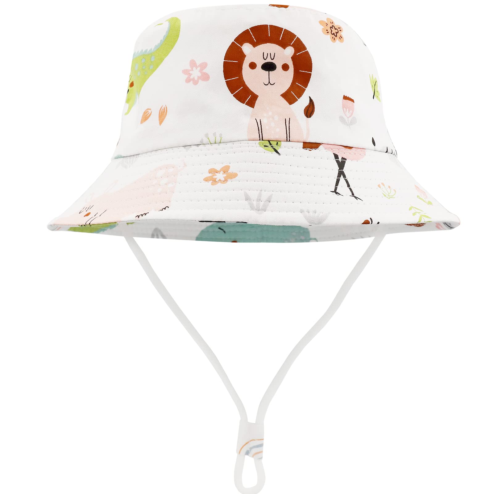 FenFang Sombrero de Sol Verano Bebés, Gorro Pescador Playa Algodón Niñas Niños, Unisexo Sombreros ala Ancha UV Protección Exteriores Viajes 1 2 3 4 Años