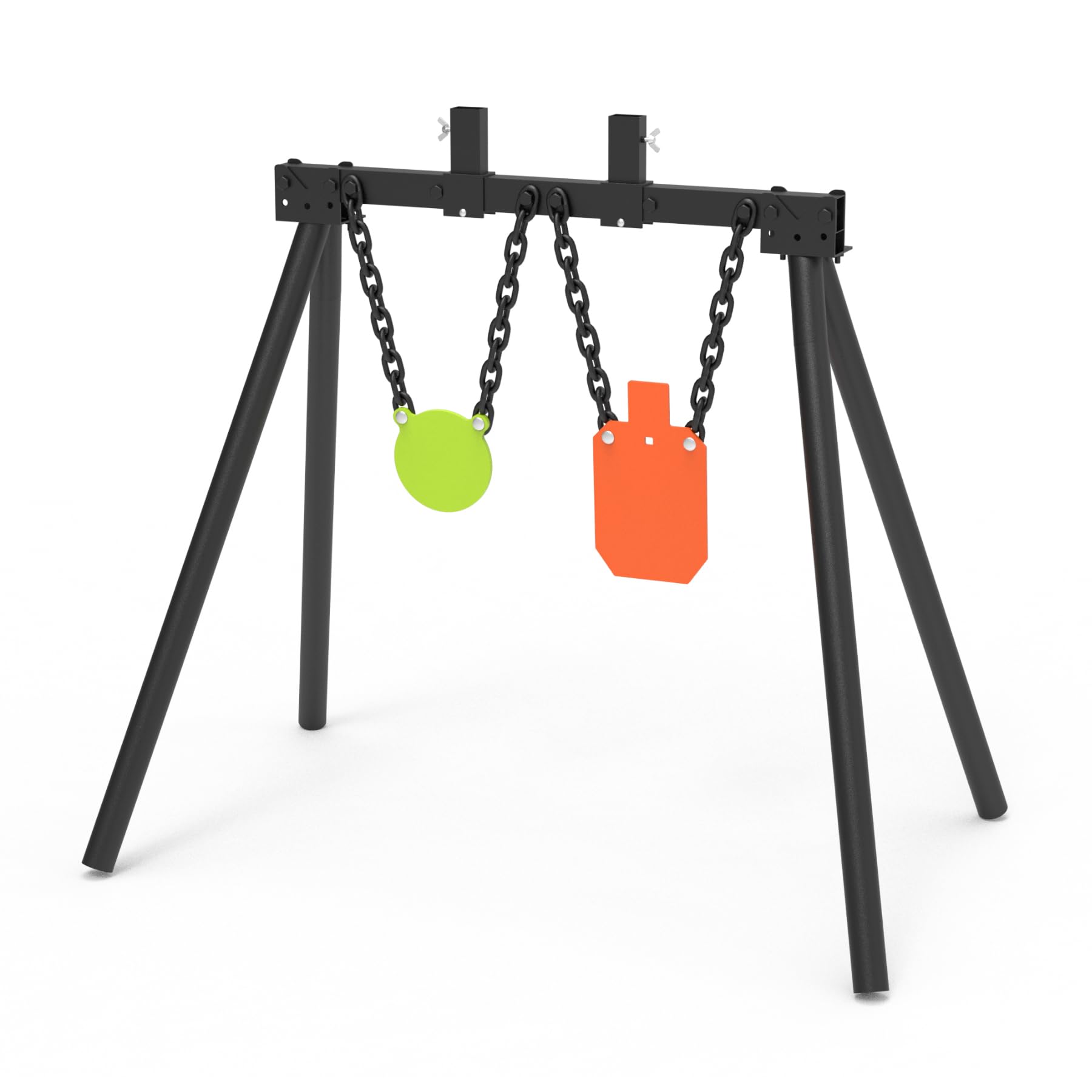 KNINE OUTDOORSAR500 Steel Target for Shooting Target Stand System Kit, 3/8" Thick 7"x 12" Silhouette Targets, 3/8" Thick 6" Gong Targets