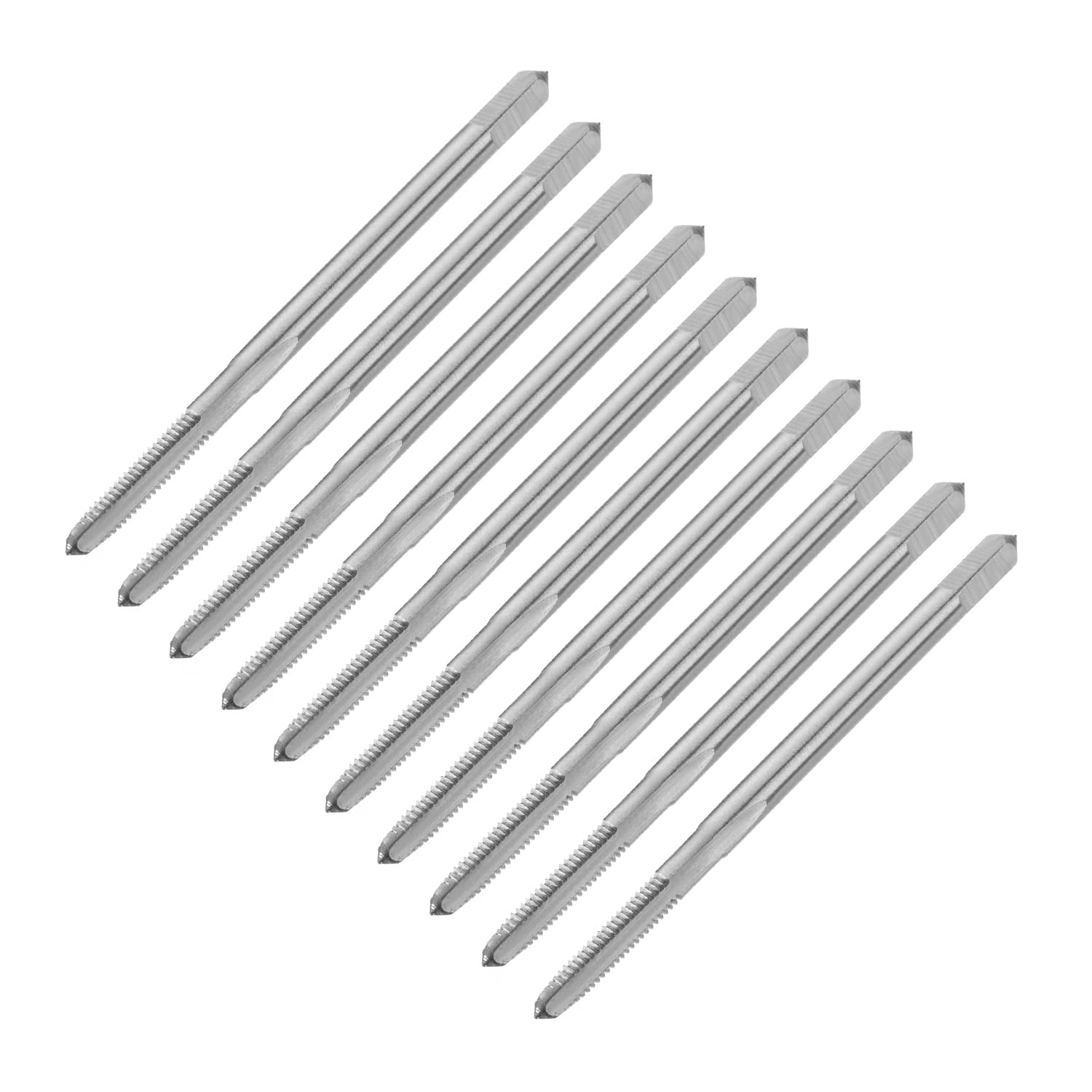 Utoolmart Kran metryczny M2,5 x 0,45 mm nachylenie H2 prawy ręczny gwint wtyczka HSS do maszyny do nawlekania wiertarki elektrycznej DIY 10 szt