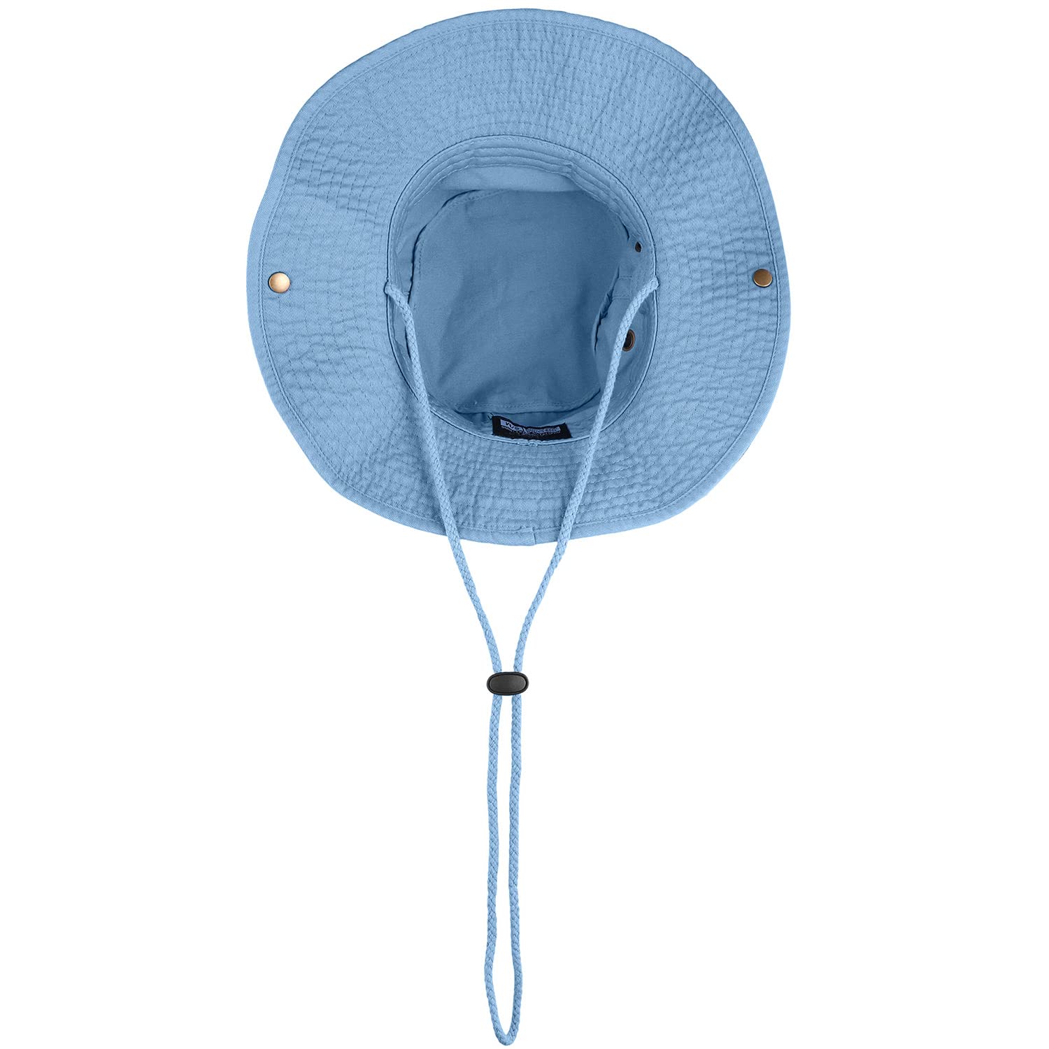 Sombrero de ala ancha para senderismo, pesca, safari, boonie, 100% algodón, protección solar UV para hombres y mujeres, actividades al aire libre, Azul-cielo, Large/X-Large