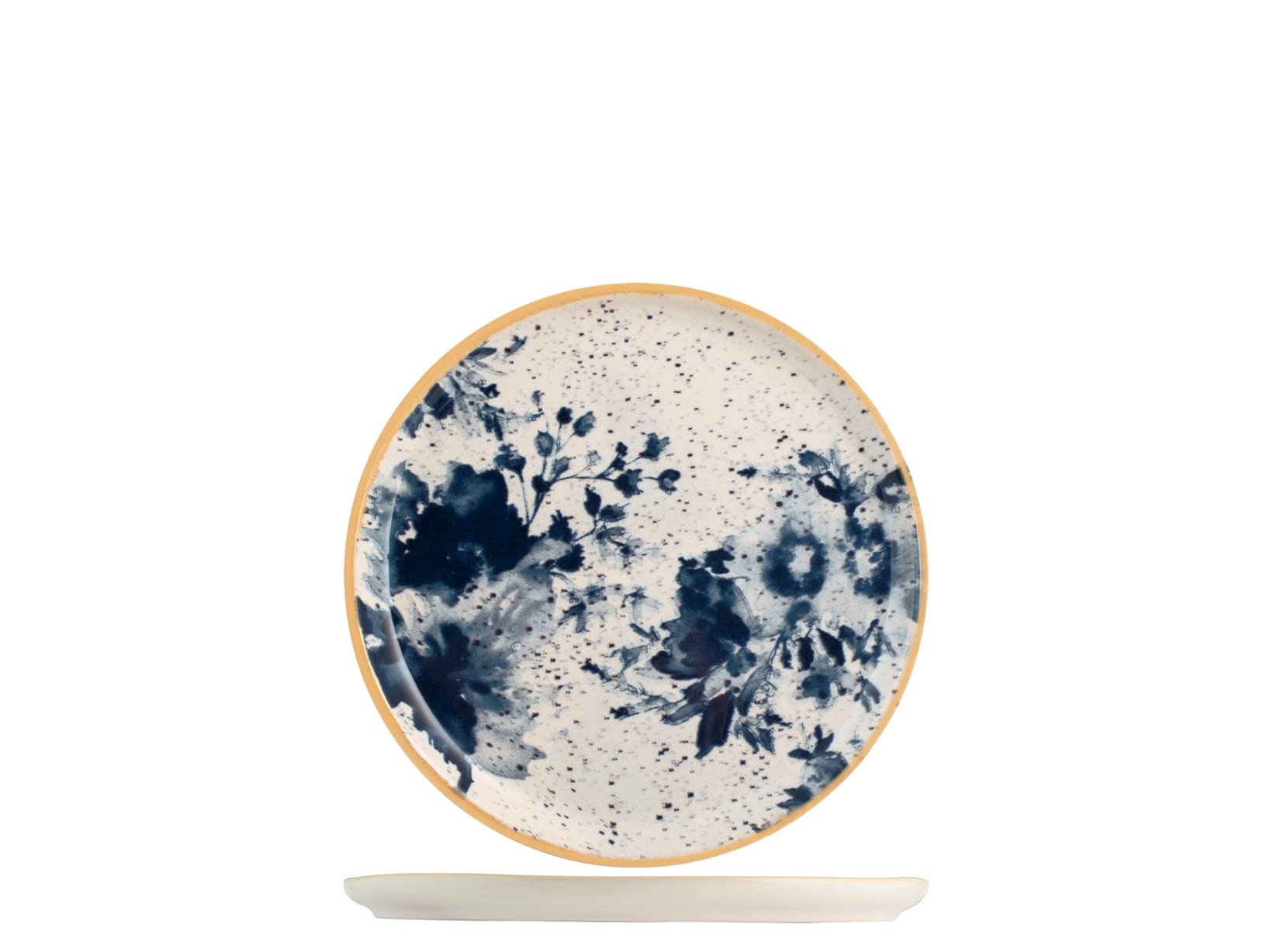 H&H 3241304 Indigo Bread Plate, Stoneware, 14 cm