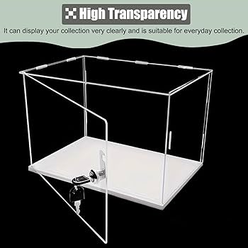 Amazon.co.jp: アクリルケース ドアロックと鍵付きの透明な