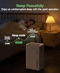 1500 Sq.ft Dehumidifier for Basement, Trazico 21 Pint Quiet Dehumidifiers for Home with Drain Hose, Smart Humidity Control, 3 Modes, 24H Timer, Auto Defrost, for Large Room, Bedroom, and Bathroom