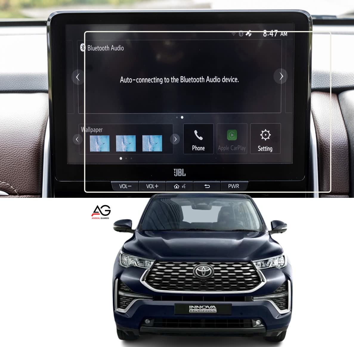 ANDEAL GUARDS Screen Protector Compatible With Toyota Innova Hycross V-X GX Variant (8 Inch) GPS Infotainment System Accessories (Glossy Finish) Pack of 1- With Installation Kit (B0B6461TSD) Amazon Price History, Amazon Price Tracker