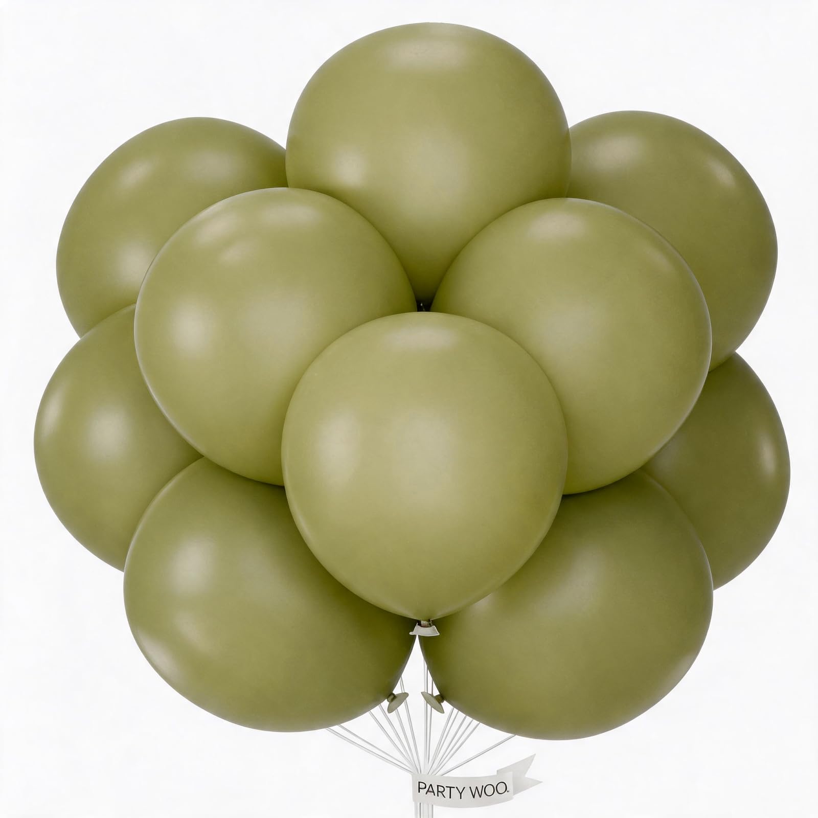 PartyWoo Sage Green Balloons 20pcs Olive Boho Green Color 18 Inch