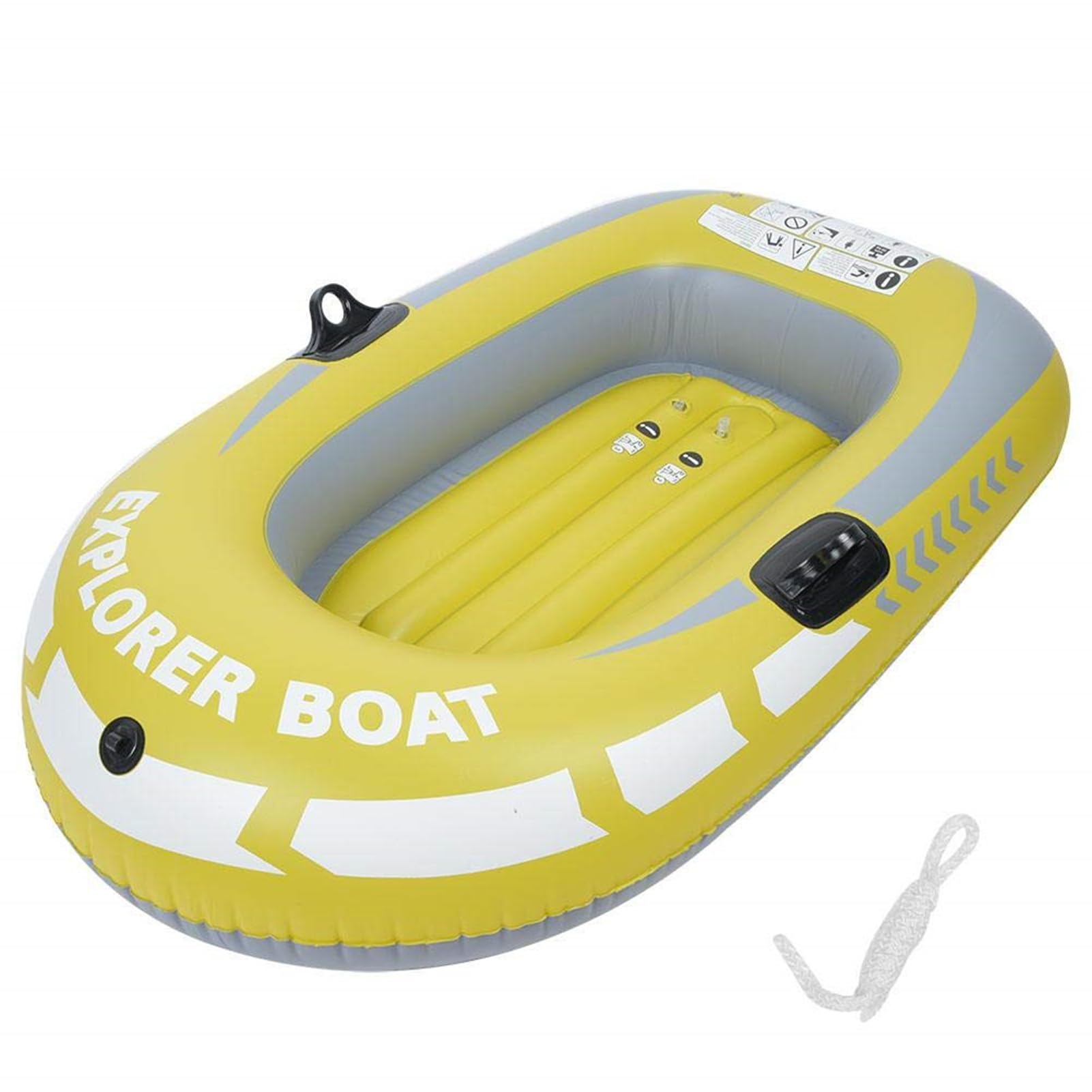 Bote Inflable, Bote Marino Inflable de PVC para 1 Persona, Bote de Pesca con Cuerda para Deportes acuáticos de Pesca a la Deriva al Aire Libre