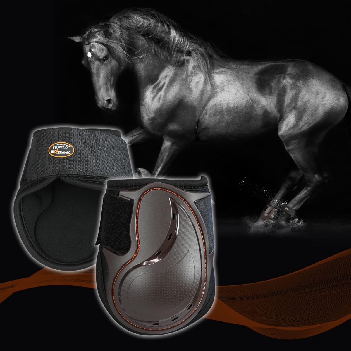 Horses Paranocche Bio Ceramic, Protezioni per Cavallo, Sicure e Resistenti, Comode e Pratiche, Made in Italy
