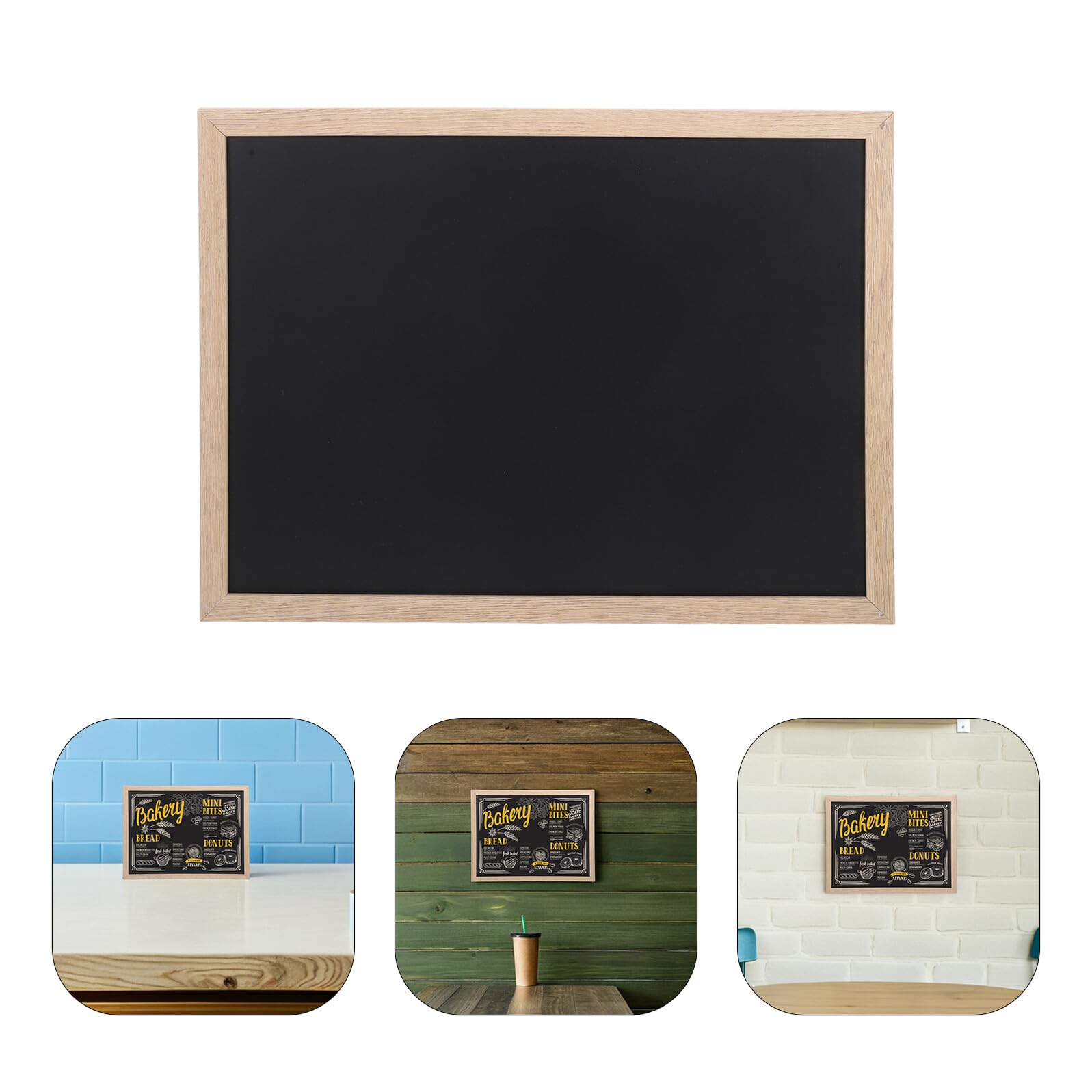 2 Stück Kleine Kreidetafeln aus Holz 40X30cm Abwischbar Wiederverwendbar Tischtafel für Buffet Hochzeit Bar Küche