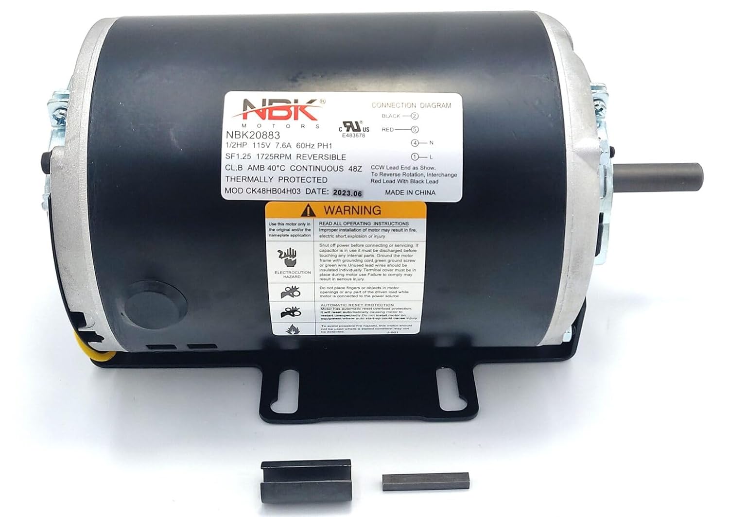 GF2054 Fan Motor (Self Cooled) 115V, 1/2Hp, 1725 RPM | Exact Fit Replacement for Ao Smith GF2054| Sharptek Supply OEM